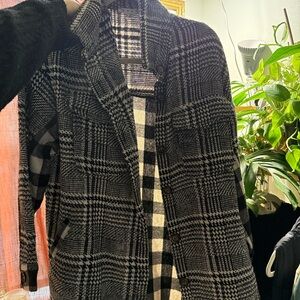 HYFVE Black and Gray Plaid Blazer
